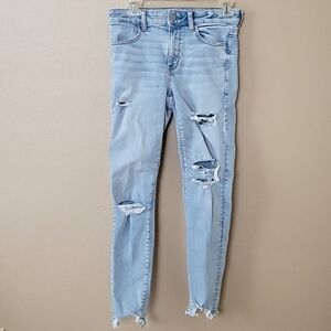 American Eagle Next Level Stretch High Rise Ripped Jeggings - Size 6